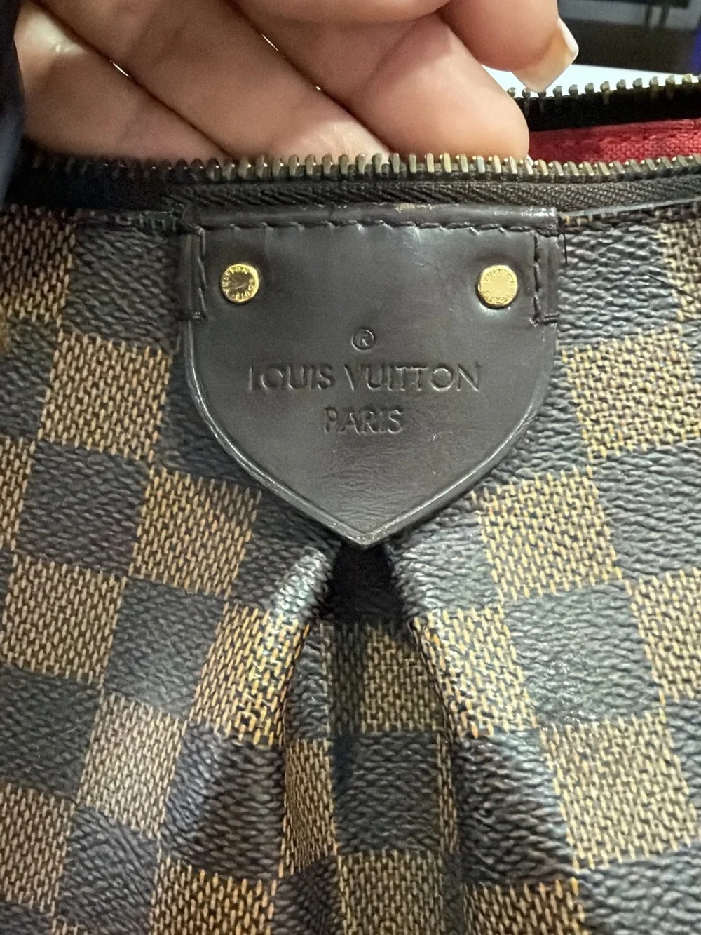 LOUIS VUITTON Damier Ebene Sienna PM Shoulder Bag
